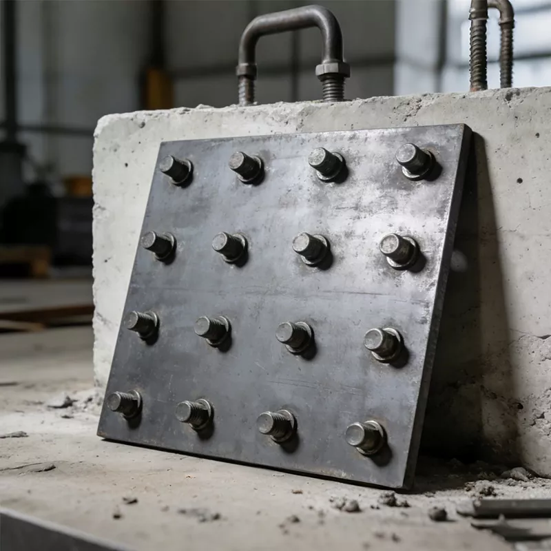 Placă de oțel încorporată